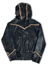 Leather Hoodie Coppermine